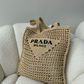 Prada Crochet Raffia Tote Bag