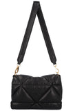 PRADA Quilted Crossbody Bag Leather Black