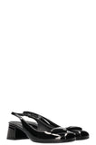 PRADA Logo Slingbacks Patent Black