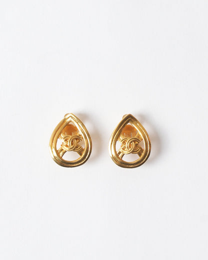 Chanel Gold Plated 1996 Earrings
