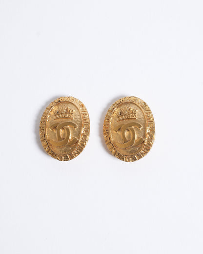 Chanel Oval Earrings Made In France
