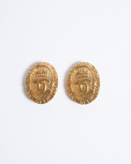 Chanel Oval Earrings Made In France