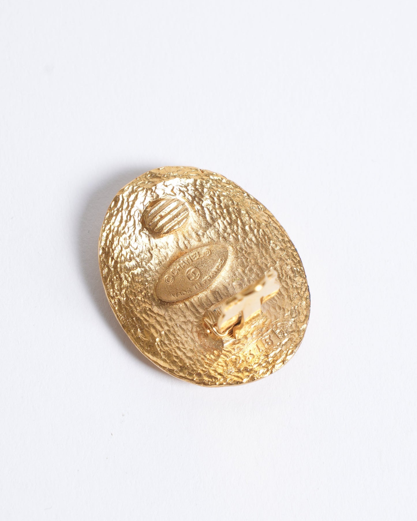 Chanel Oval Earrings Made In France
