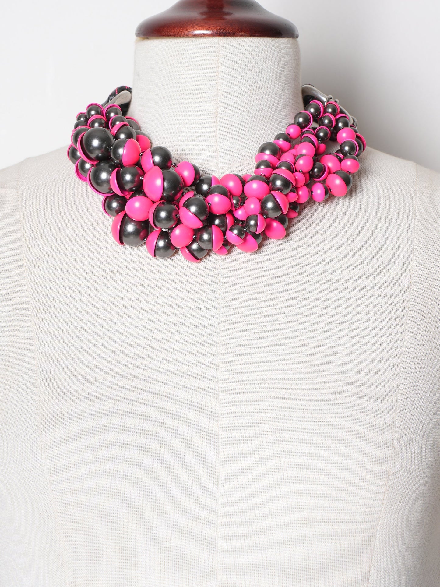 Christian Dior Mise En Dior Pink & Silver Necklace