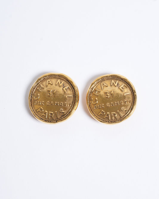 Chanel Gold Plated Earrings