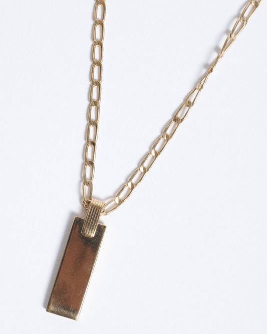 Christian Dior Gold Plated Rectangular Pendant Made In Germany