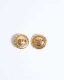 Chanel Gold Plated Earrings Made In France
