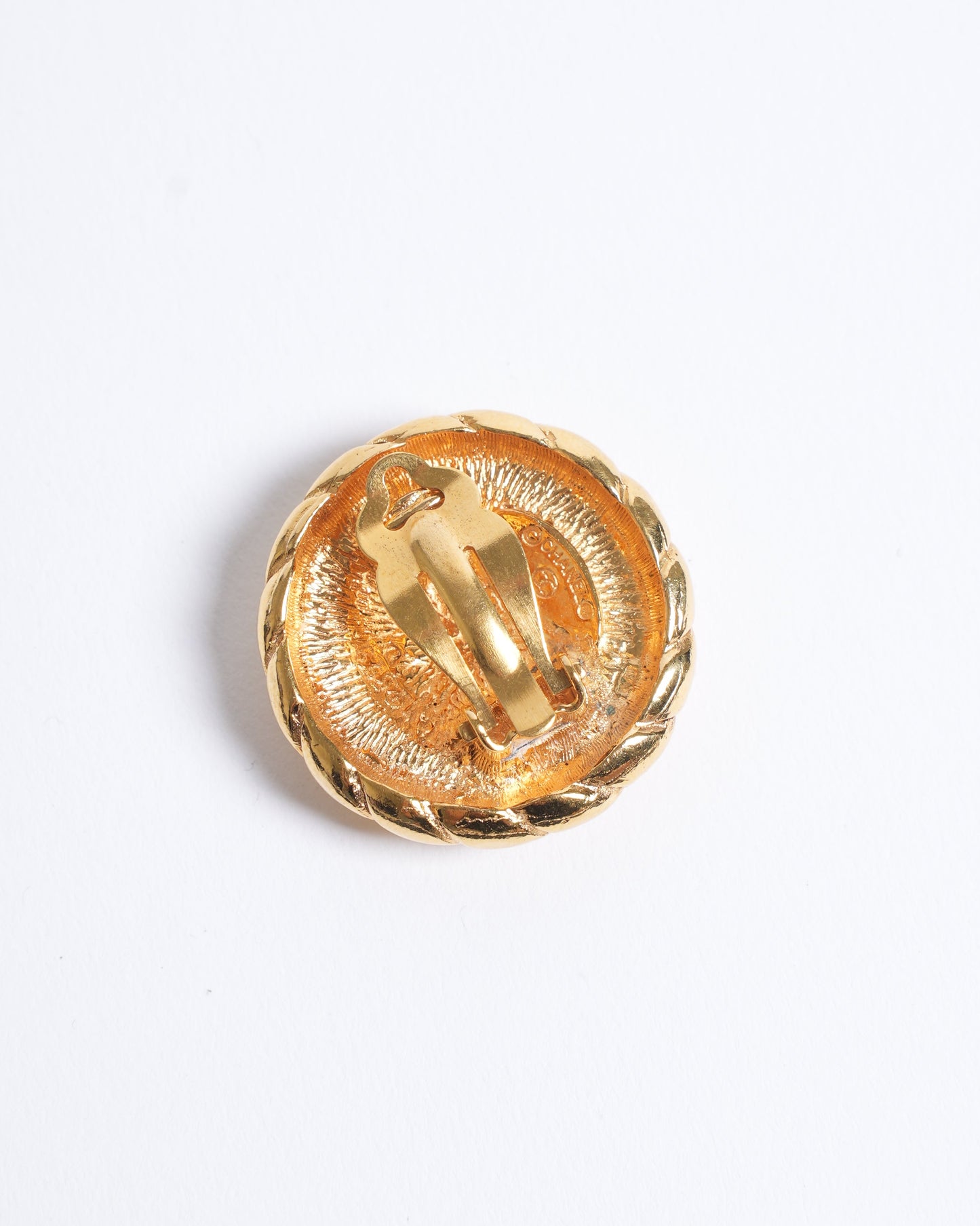 Chanel Gold Plated Earrings Made In France
