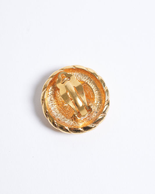 Chanel Gold Plated Earrings Made In France
