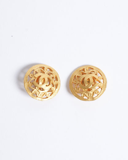 Chanel Gold Plated Earrings