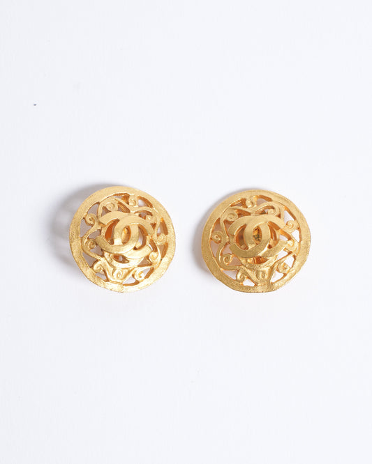 Chanel Gold Plated Earrings