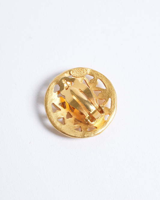 Chanel Gold Plated Earrings