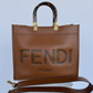 FENDI Sunshine Tote Bag – Cognac Brown Calf Leather