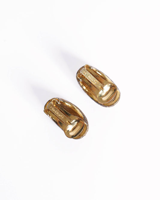 Gold Plated Christian Dior Earrings