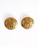 Chanel 1990's Gold Plated Earrings Made In France