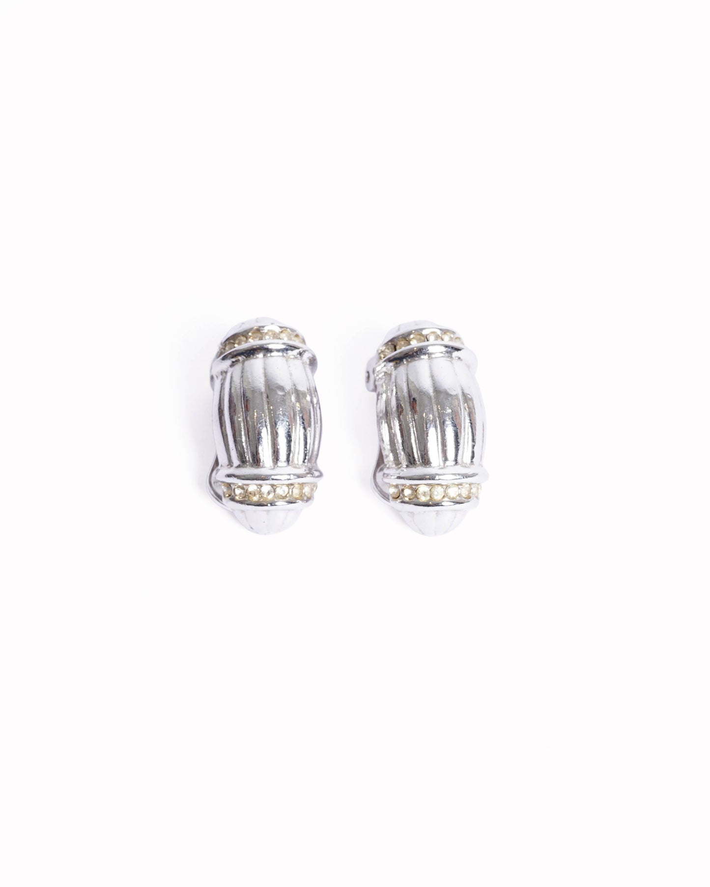 Dior Silver Tone Earrings Made In Germany