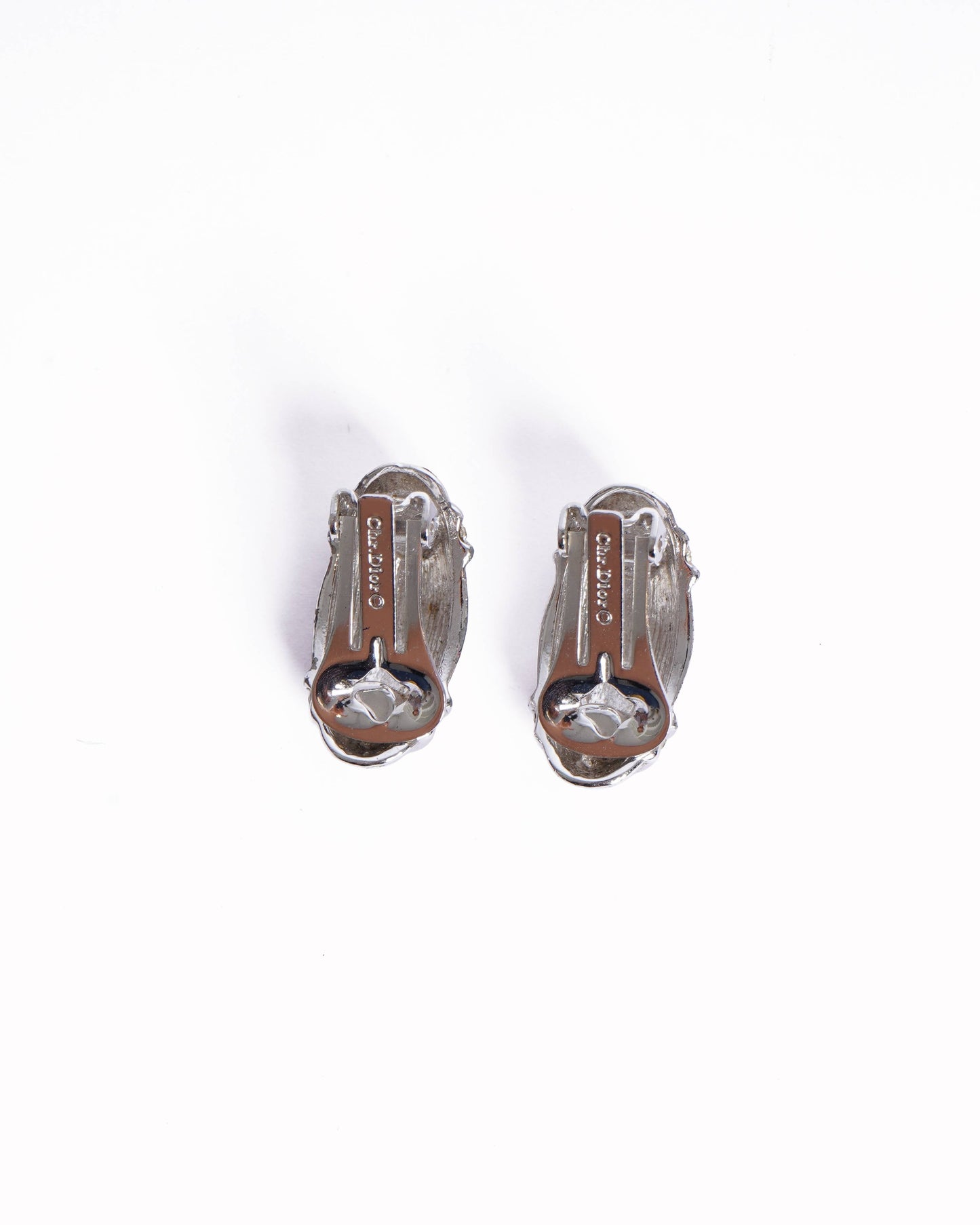 Dior Silver Tone Earrings Made In Germany