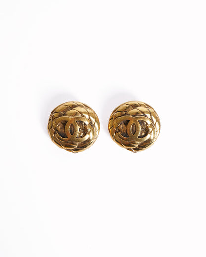 Chanel 1996 Gold Plated Earring  Made In France