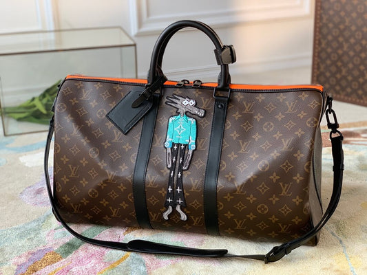 M45616 Keepall Bandoulière 50 Monogram leather travel bag