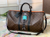 M45616 Keepall Bandoulière 50 Monogram leather travel bag
