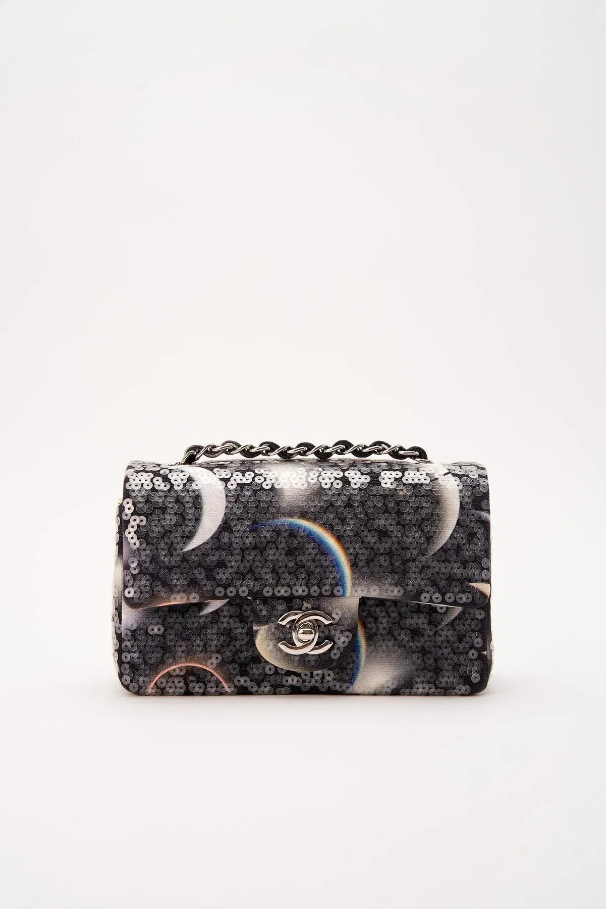 2017 Chanel Canvas And Sequin Space Flap Bag