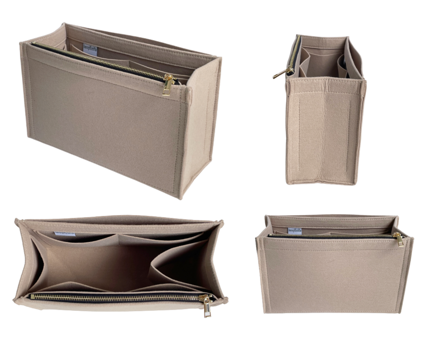 Organizer For [GG Marmont Medium Tote Bag]Felt Purse Insert (Curved Sides)