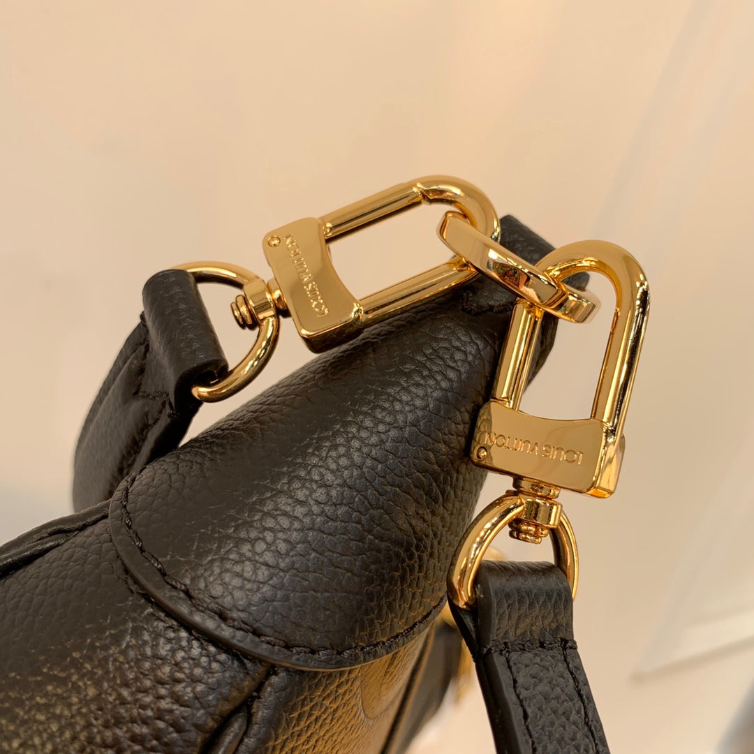 M46002 Louis Vuit Bagatelle Mini Hobo Handbag Black