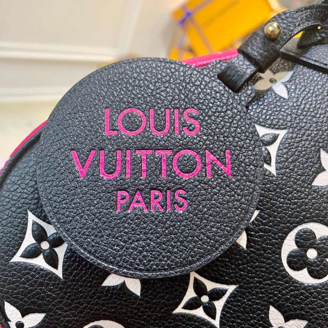 M46091 Louis Vuitt Bagatelle BB Bag Black White