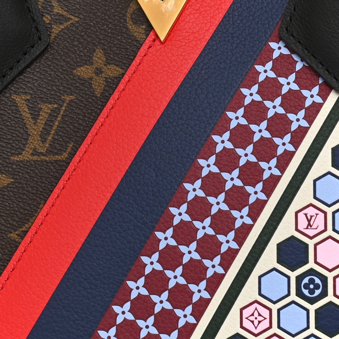 LU VI -  CALFSKIN MONOGRAM KIMONO TOTE MM