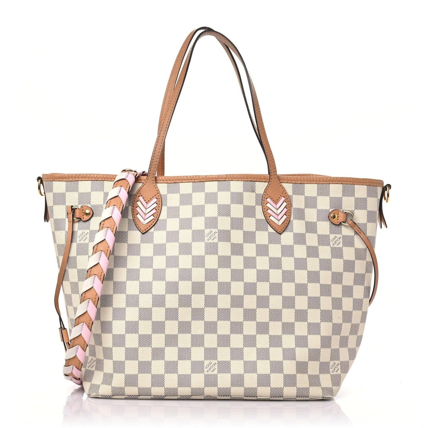 LU VI -  LIMITED EDITION DAMIER AZUR BRAIDED NEVERFULL MM