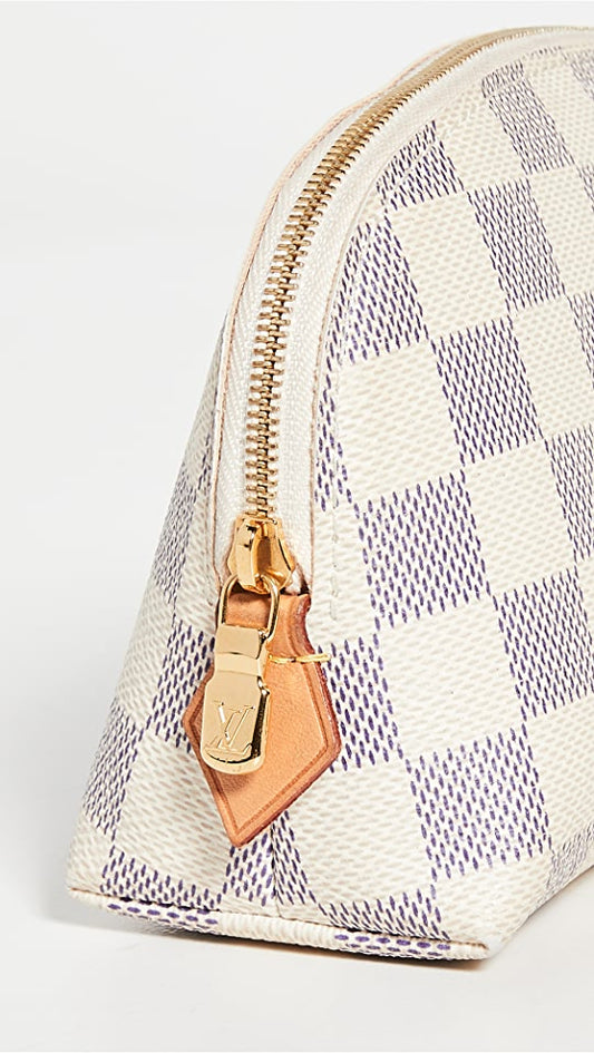LU VI -  DAMIER AZUR COSMETIC POUCH