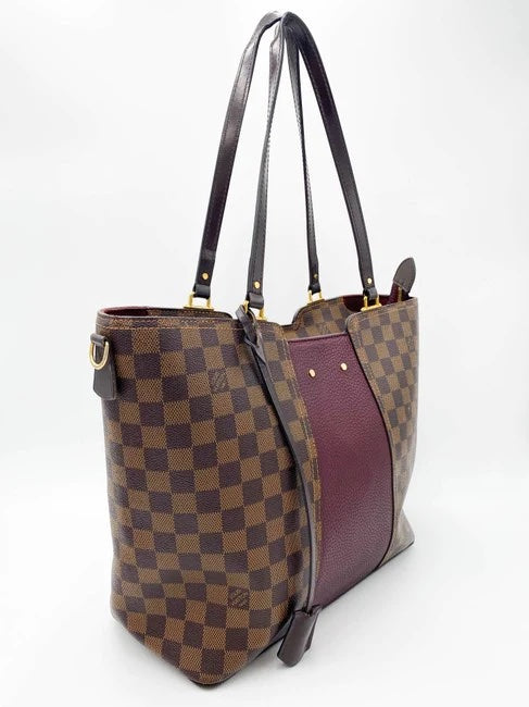 LU VI -  TAURILLON DAMIER EBENE TOTE JERSEY BORDEAUX
