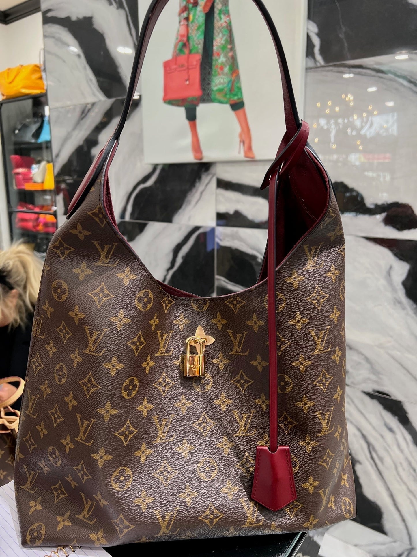 LU VI -  MONOGRAM FLOWER HOBO BAG