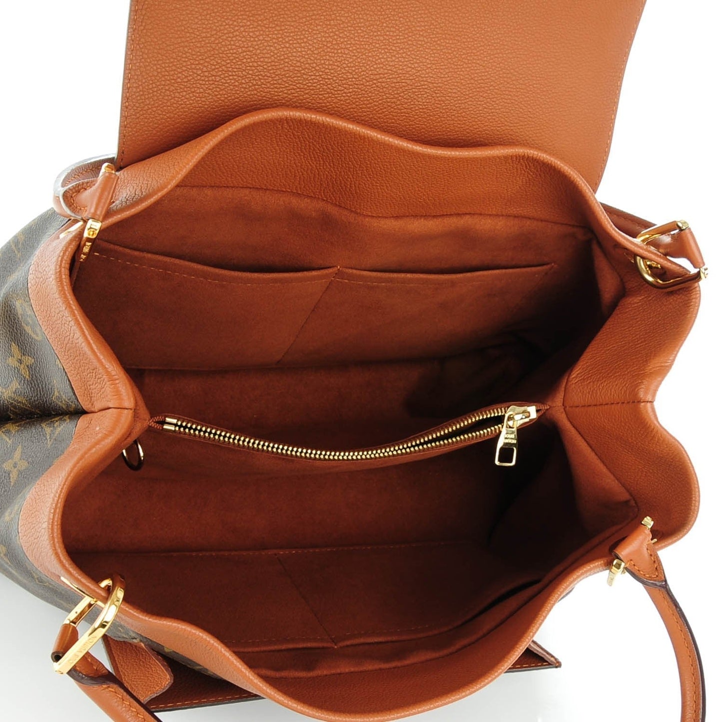 LU VI -  MONOGRAM OLYMPE CAMEL SHOULDER BAG