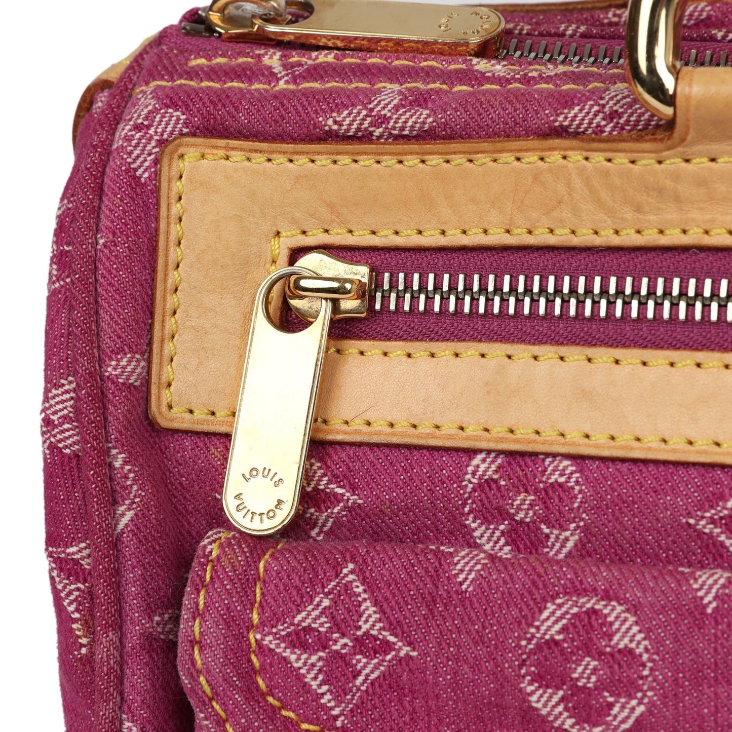 Louis Vuitton Neo Speedy Pink Denim Monogram Gold Hardware