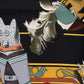 Hermes Black Silk Kachinas Scarf