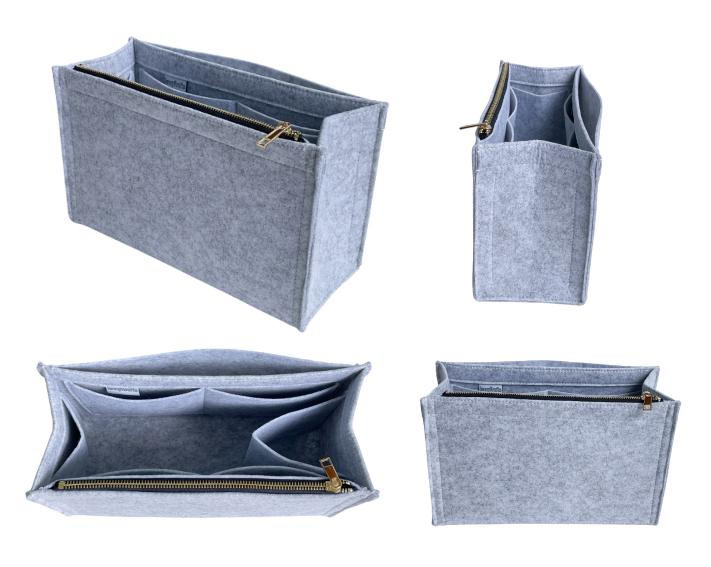 Organizer For [GG Marmont Small Tote Bag]Felt Purse Insert (Curved Sides)