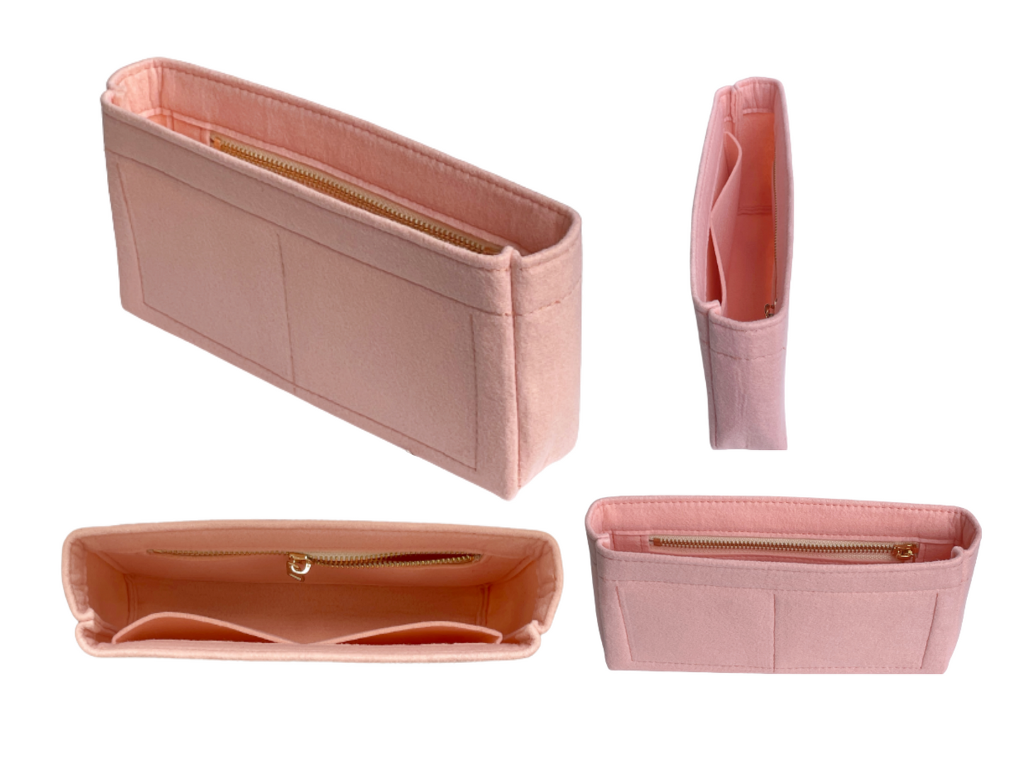 [Diana Mini Tote Bag Organizer] Felt Purse Insert (Slim with Zipper), Customized Bag Organizer, Liner Protector