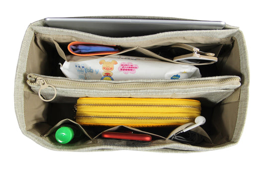 [LV Energy L Tote] Waterproof Linen Bag Organizer - Customized Purse Insert, Tote Liner Protector, Handbag Organiser (Type B)