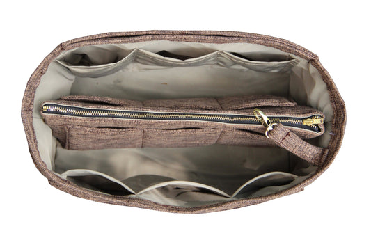 [Chanel Coco Small] Waterproof Linen Bag Organizer - Customized Purse Insert, Tote Liner Protector, Handbag Organiser (Type B)