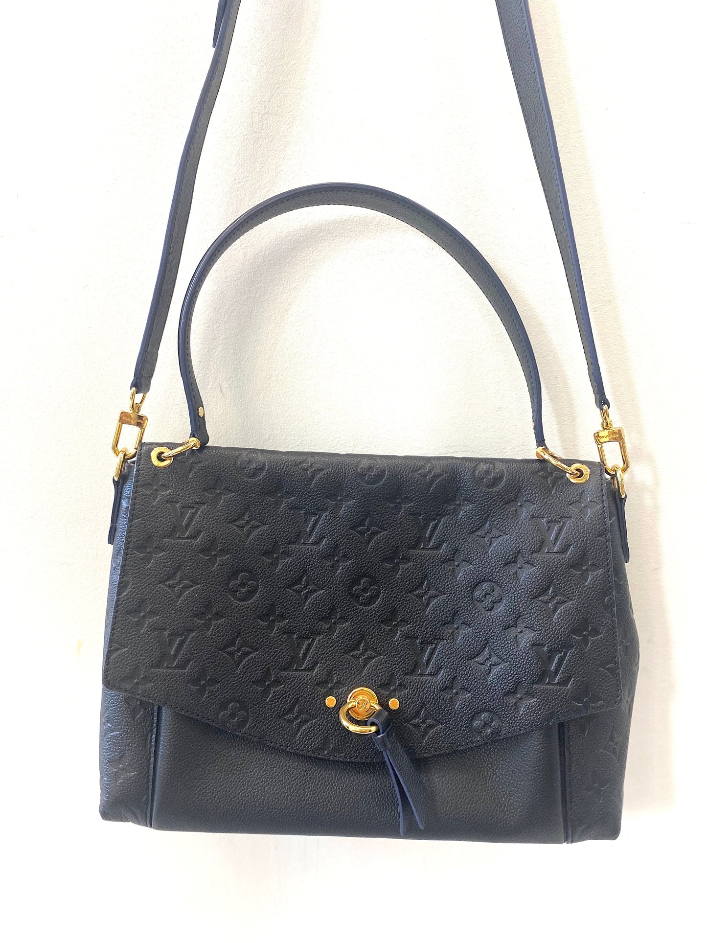 LU VI -  EMPREINTE LEATHER BLANCHE MM HANDBAG