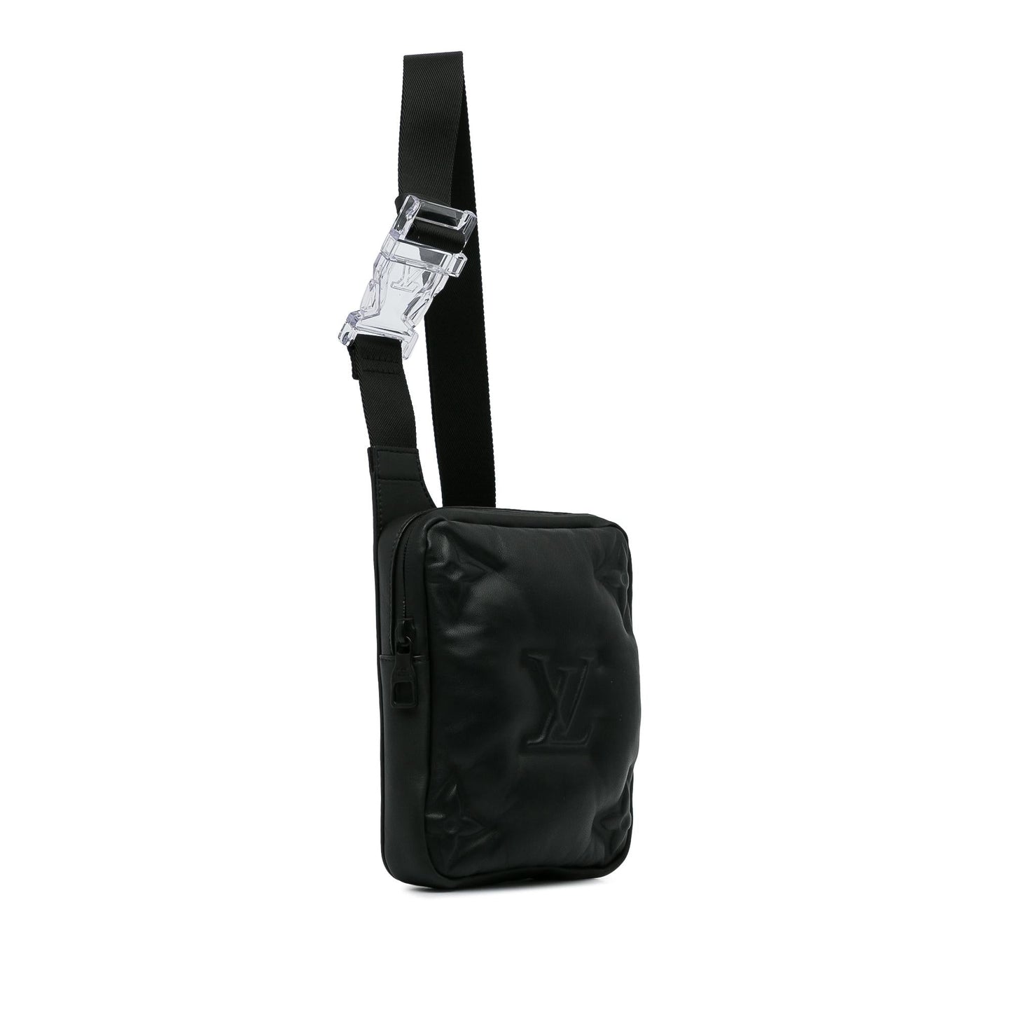 Louis Vuitton Monogram A4 Lambskin Puffer Asymmetrical Sling Bag (SHG-pGV6sE)