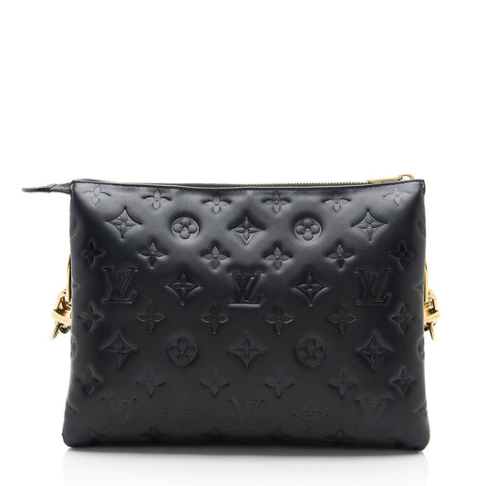 Louis Vuitton Monogram Embossed Lambskin Coussin PM Shoulder Bag (SHF-svpuoF)