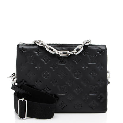 Louis Vuitton Monogram Embossed Lambskin Coussin PM Shoulder Bag (SHF-jwrSkh)