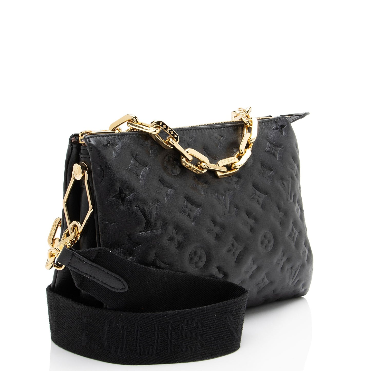 Louis Vuitton Monogram Embossed Lambskin Coussin PM Shoulder Bag