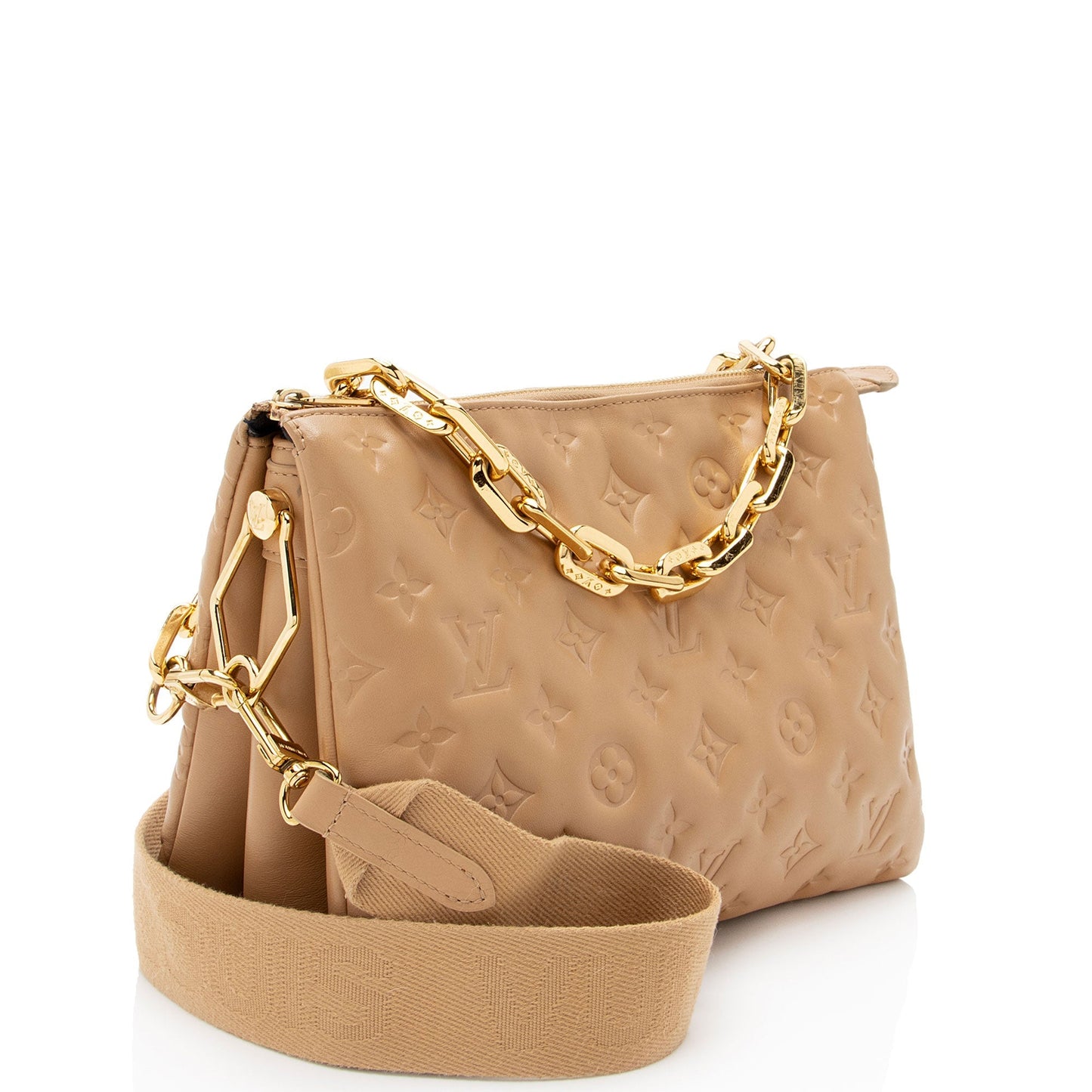 Louis Vuitton Monogram Embossed Lambskin Coussin PM Shoulder Bag