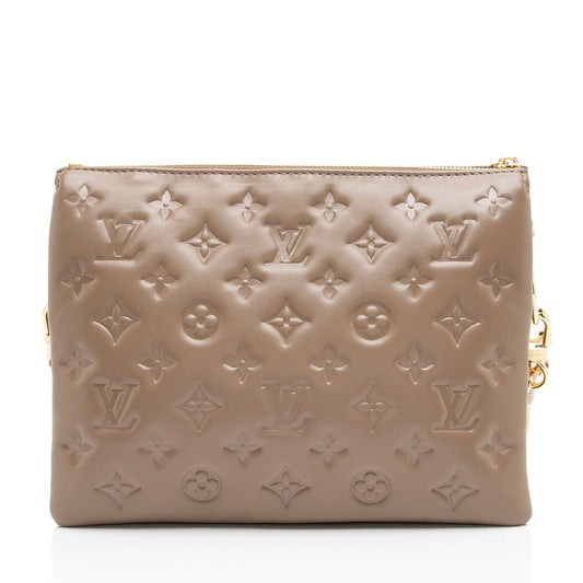Louis Vuitton Monogram Embossed Lambskin Coussin PM Shoulder Bag
