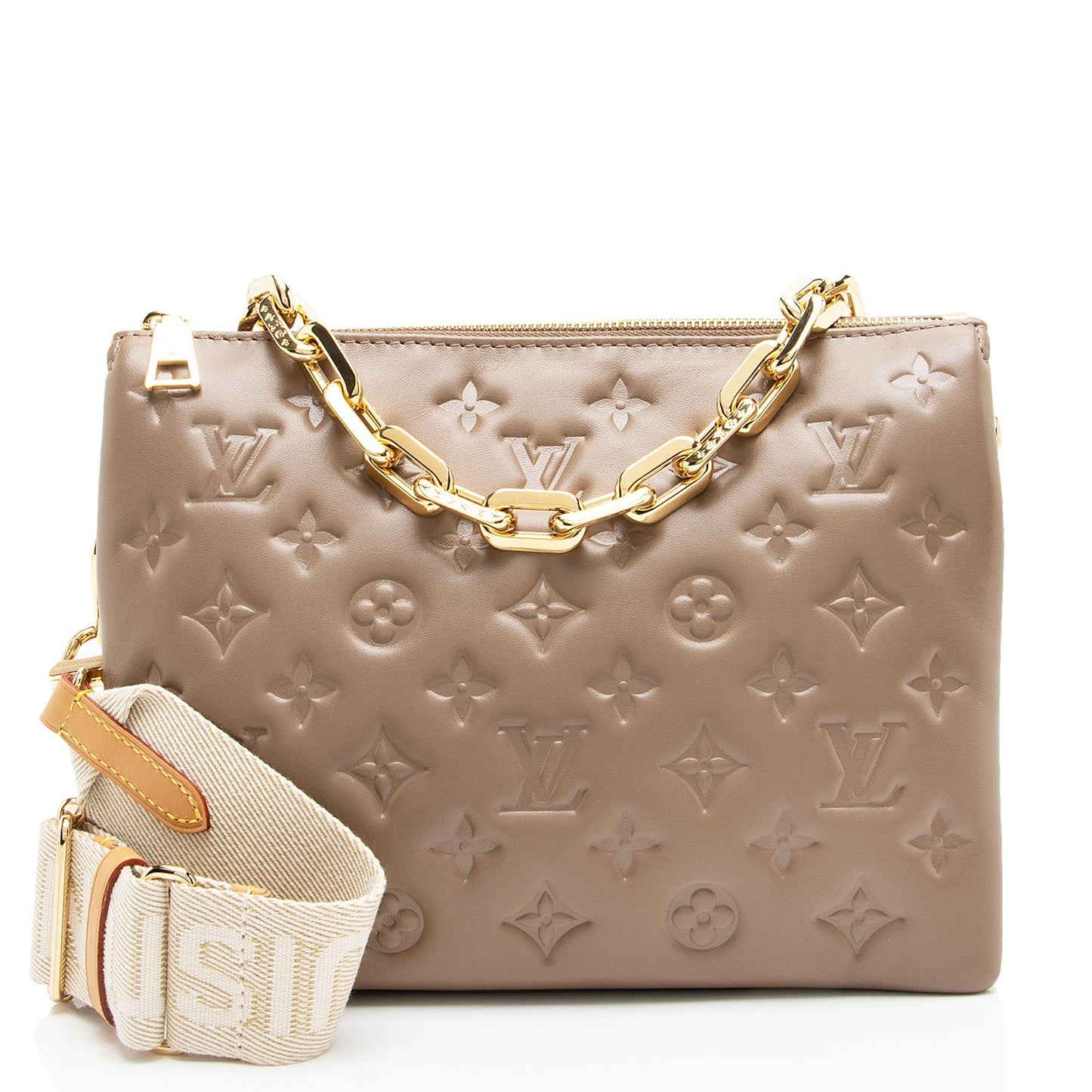 Louis Vuitton Monogram Embossed Lambskin Coussin PM Shoulder Bag