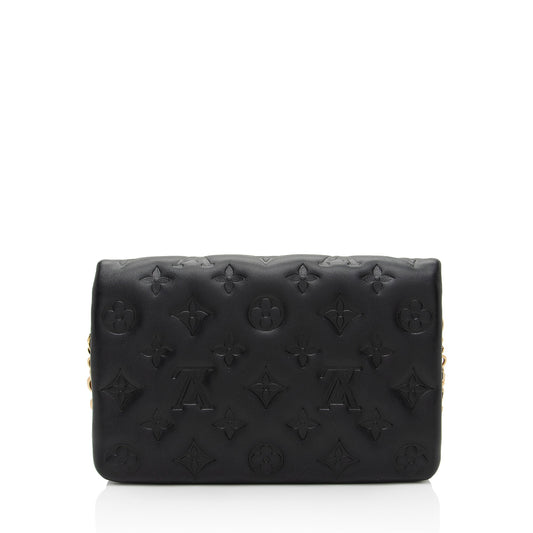 Louis Vuitton Monogram Embossed Lambskin Coussin Pochette (SHF-cmWPKU)