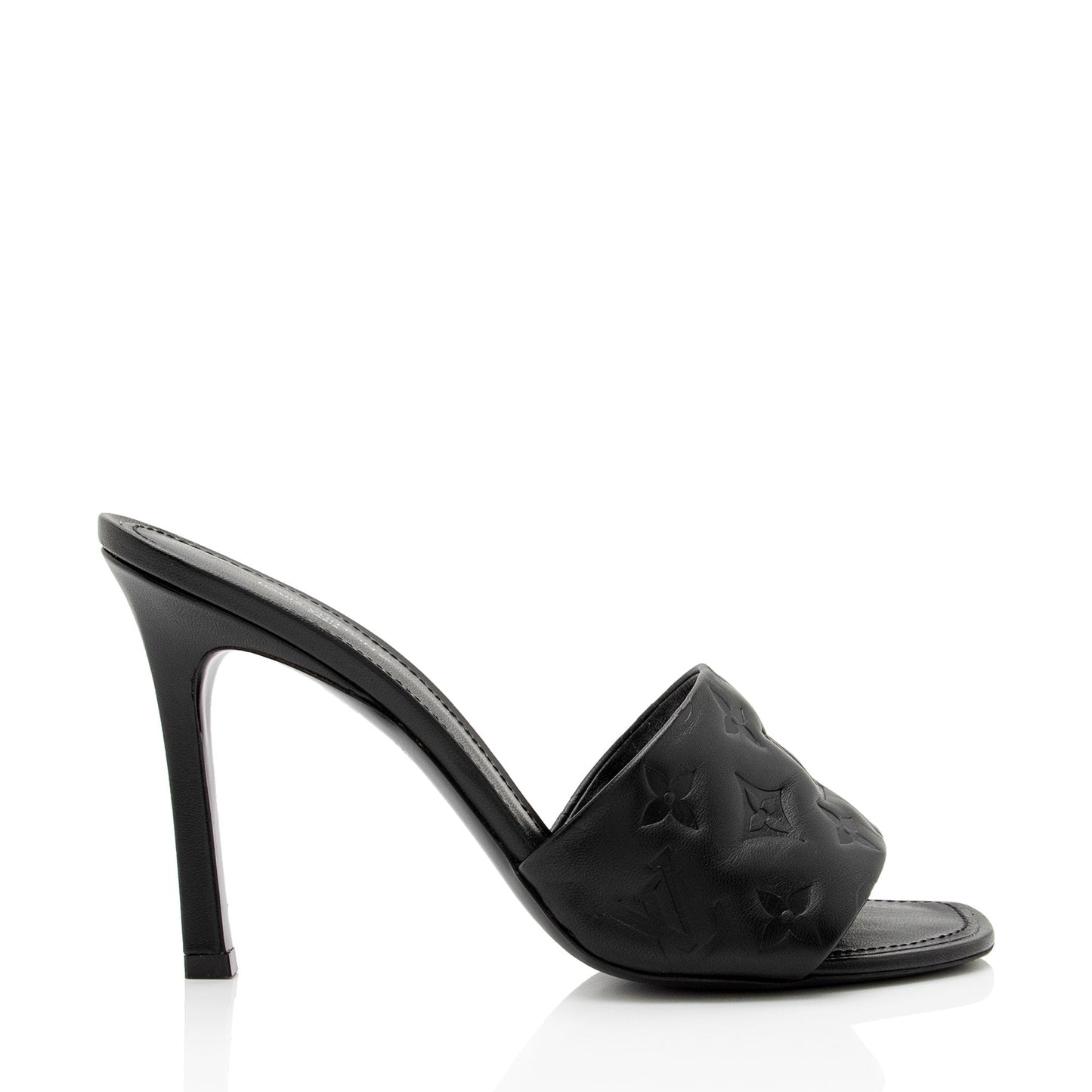 Louis Vuitton Monogram Embossed Lambskin Revival Mules - Size 10 / 40 (SHF-QCnRQZ)